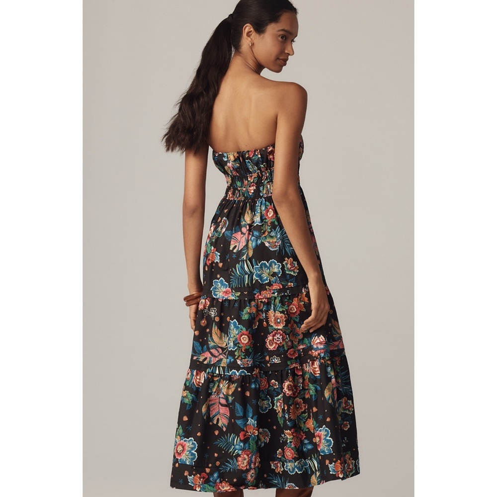 Anthropologie The Somerset Strapless Floral Maxi Dress NWT - Picture 2 of 6